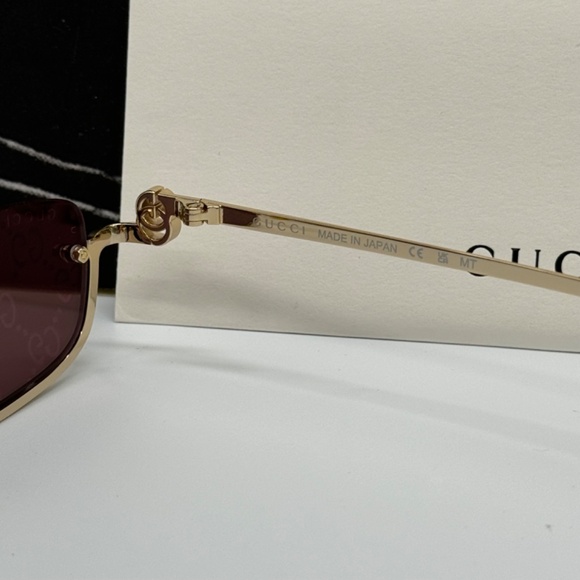 NEW AUTHENTIC GUCCI MICRO METAL GUCCI SUNGLASSES WITH GG LENSES - Picture 14 of 15